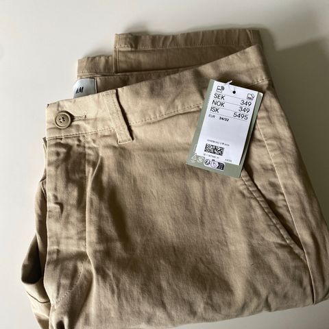 H&M Beige Chinos 34/32