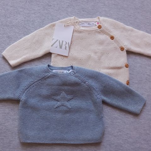 New Zara set of 2 sweaters, size 0-1M