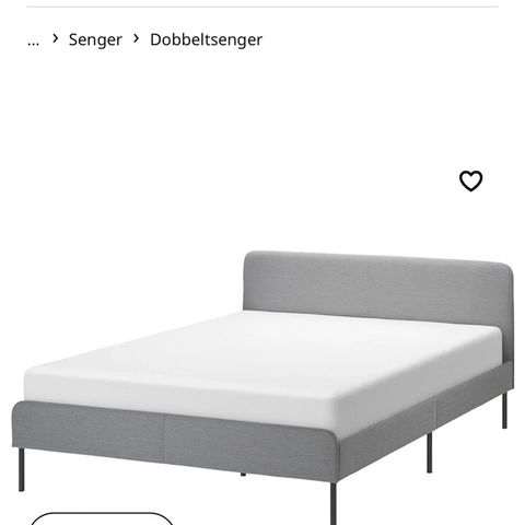 Sengeramme og madrass fra IKEA