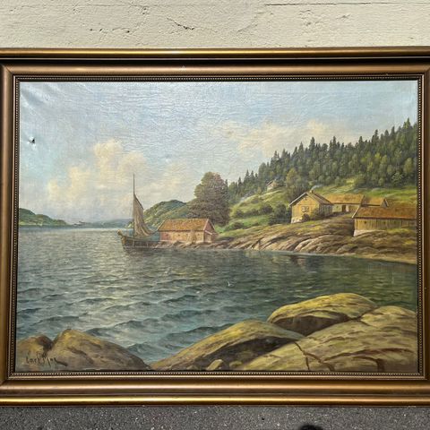 ”Oslofjorden” malt av kjente kunstner Carl Moe