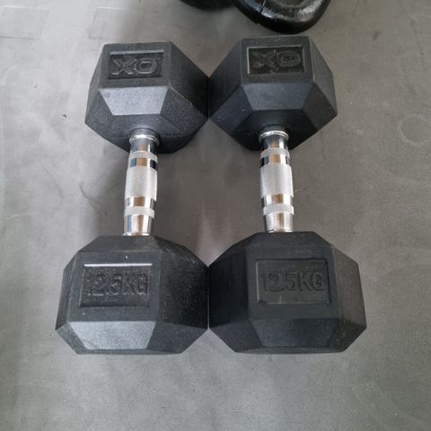 Hex rubber dumbbell 12.5kg