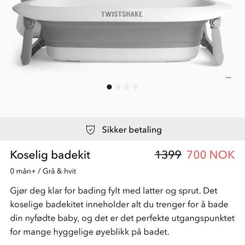 Badebalje med stativ fra Twistshake