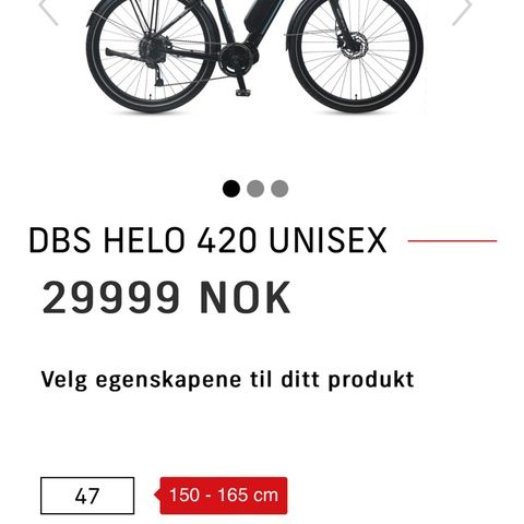 El-sykkel DBS Helo 420  Nypris er 32999