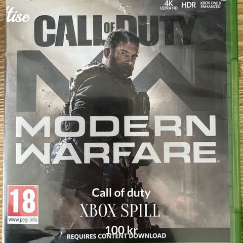 Call of duty modern warfare, Xbox spill