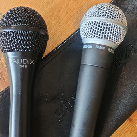 2stk shure sm58 og audix om5