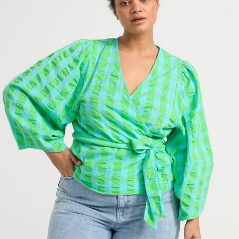 New Lindex wrap blouse, size L