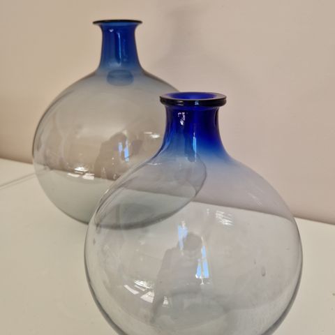 Kunstglass, Bubble vase/karaffel, Willy Johansson, Hadeland