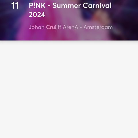 Pink konsert i Amsterdam