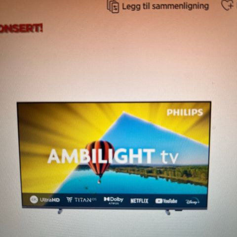 Philips 65 4K LED Ambilight TV 65PUS8079