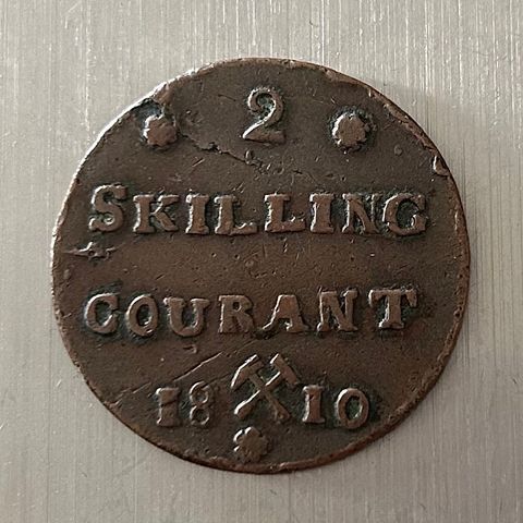 Mynt - skilling courant fra 1810