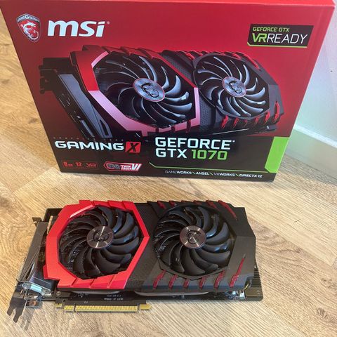 MSI Gaming Geforce GTX 1070 GPU (Grafikk-kort)