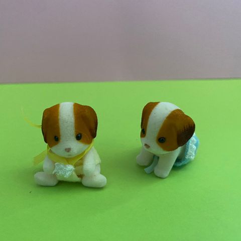 Sylvanian Family chiffon dogs twins