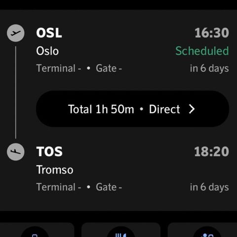 Oslo - Tromsø 28.juli med bagasje