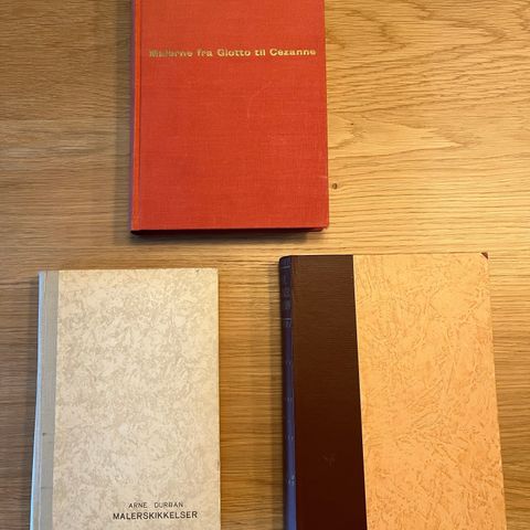 3 kunstbøker fra 1943, 1944 og 1962 selges samlet