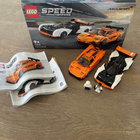 Nytt og uåpnet Lego 76918 McLaren Solus GT og McLaren F1 LM