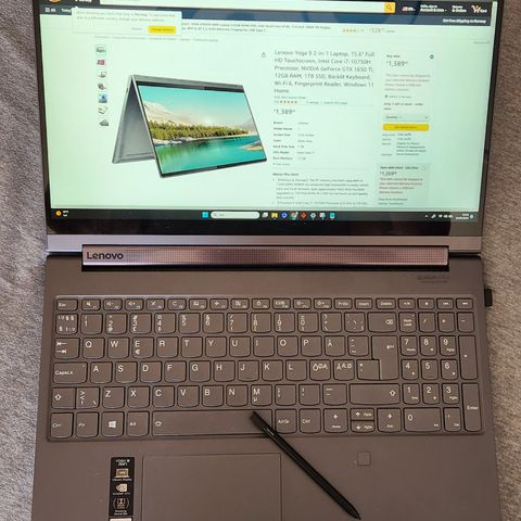 Lenovo 9i Yoga 2-in-1 GTX 1050 Ti, 16GB, 1TB Fantastisk allsidig laptop.