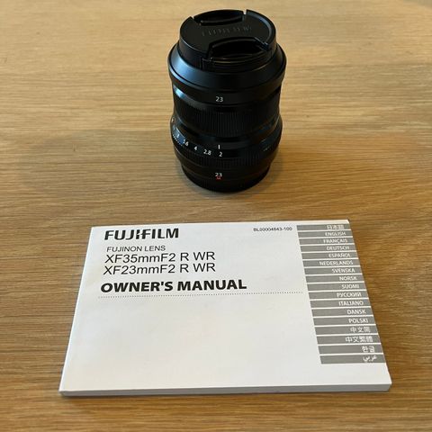 Fujifilm Fujinon XF 23/2.0 R WR objektiv
