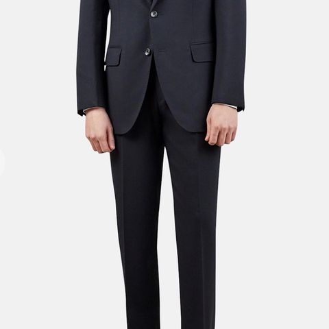 Cavour Mod 2 Heavy Hightwist Wool Suit Navy, str. 48