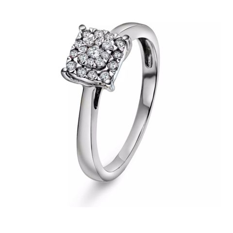 Diamantring 21 diamanter str 60