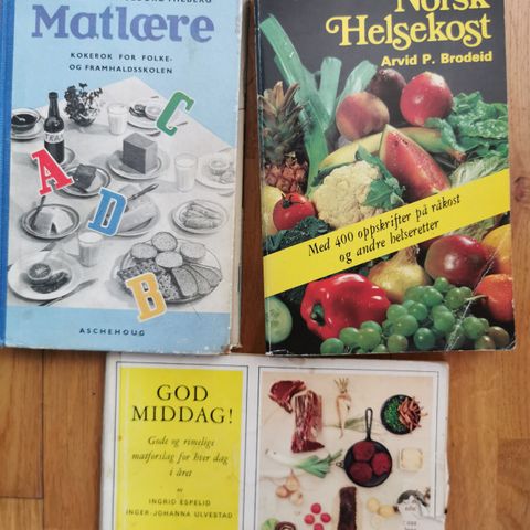 Retro kokebøker: matlære, norsk helsekost og god middag!