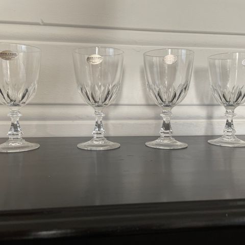 4 stk Cristal D'Arques Durand LUXEMBURG Crystal Wine Glasses