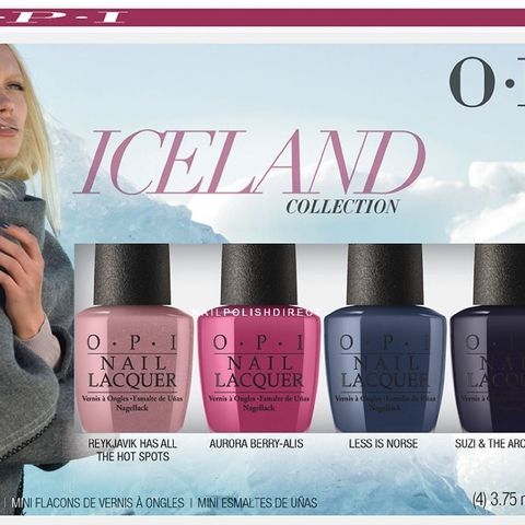 OPI iceland mini neglelakk sett