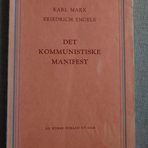 Det kommunistiske manifest av Karl Marx og Friedrich Engels