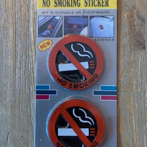 No smoking dekal label klistremerke