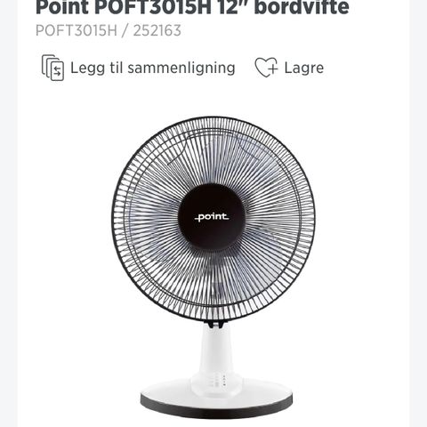 Point POFT3015H 12" bordvifte