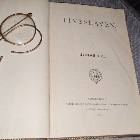 Jonas Lie, " Livsslaven" fra opprinnelig utgivelsesår 1883