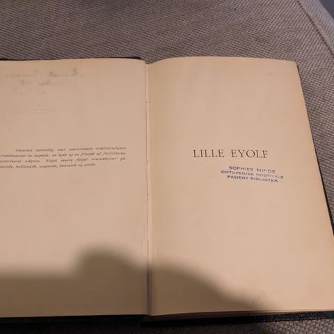 1. Utgave av Ibsens "Lille Eyolf"