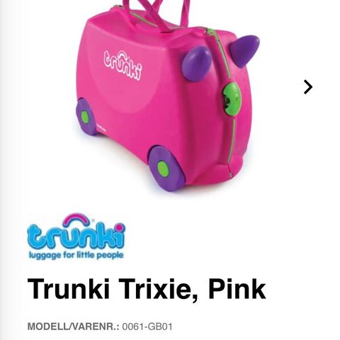 Rosa trunki koffert