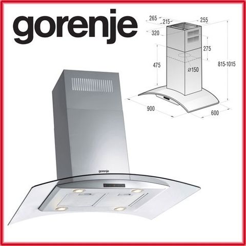 Gorenje kjøkkenvifte/ kjøkken ventilator helt ny 90 cm