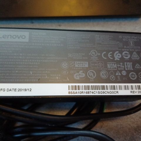 Lenovo strømforsyning type-c 65W