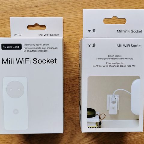 2 stk Mill WiFi Socket Gen 3 til salgs