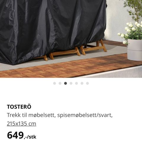 Reservert! IKEA TROSTERÖ trekk til møbelgruppe 215 x 135 cm