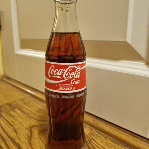 Coca-Cola glassflaske fra Danmark 1992