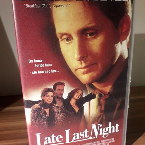 Late Last Night (norsk tekst) 1999 film VHS - Emilio Estevez