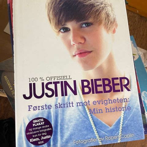 Justin Bieber bøker gis bort