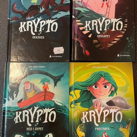 Krypto bøker 9-12 år selges samlet eller hver for seg