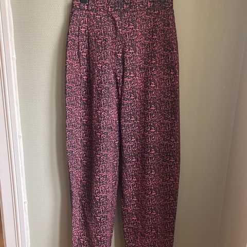 Vintage high-waist cotton trousers