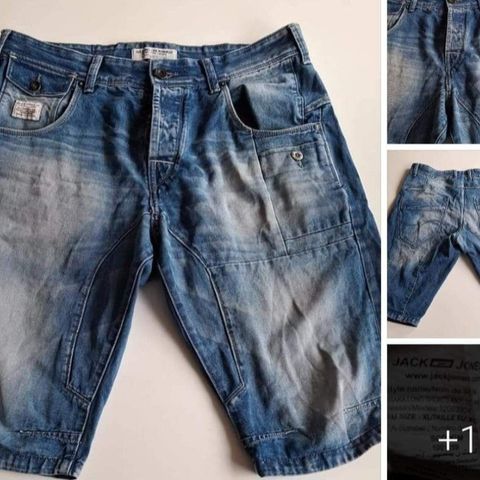 Tøff shorts i jeans XL