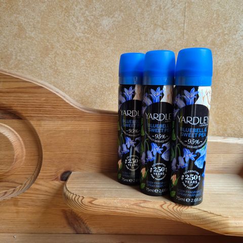 Yardley Bluebell&Sweet pea Body spray parfyme 75 ml Ny!