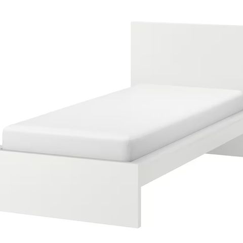 Hvit Malm-seng med ribbebunn