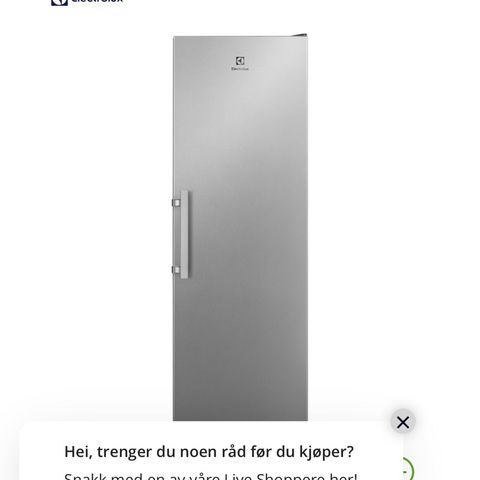 Nesten ubrukt kjøleskap fra Electrolux i stål!