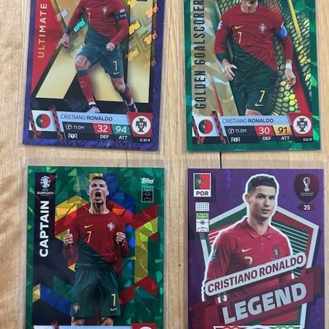 Fotballkort Match Attax og Panini Adrenalyn Ronaldo