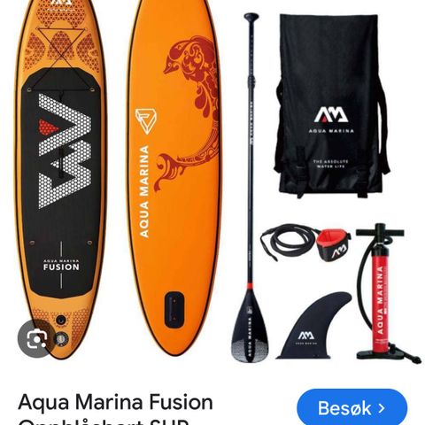 SUP Aqua Marina Fusion Allround 15, som ny.