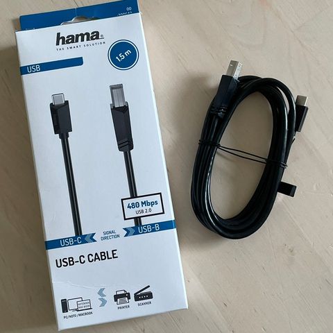 Hama USB-C til USB-B kabel
