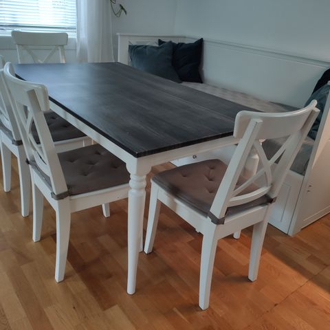 Ikea Ingolf kjøkkenstoler og Ikea ingatorp uttrekkbart bord