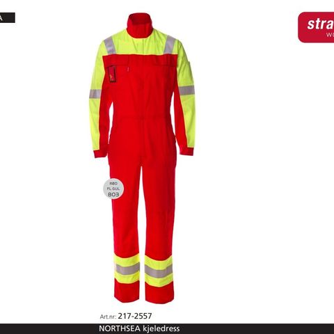 70% rabatt Kjeledress fra Strakofa Workwear gul/rød 217-2557-803 Northsea